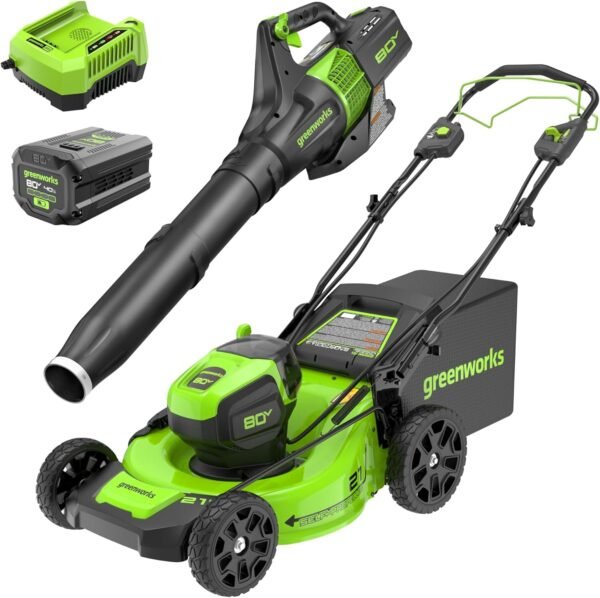 Effortless Lawn Care: Greenworks 80V Mower & Blower Combo